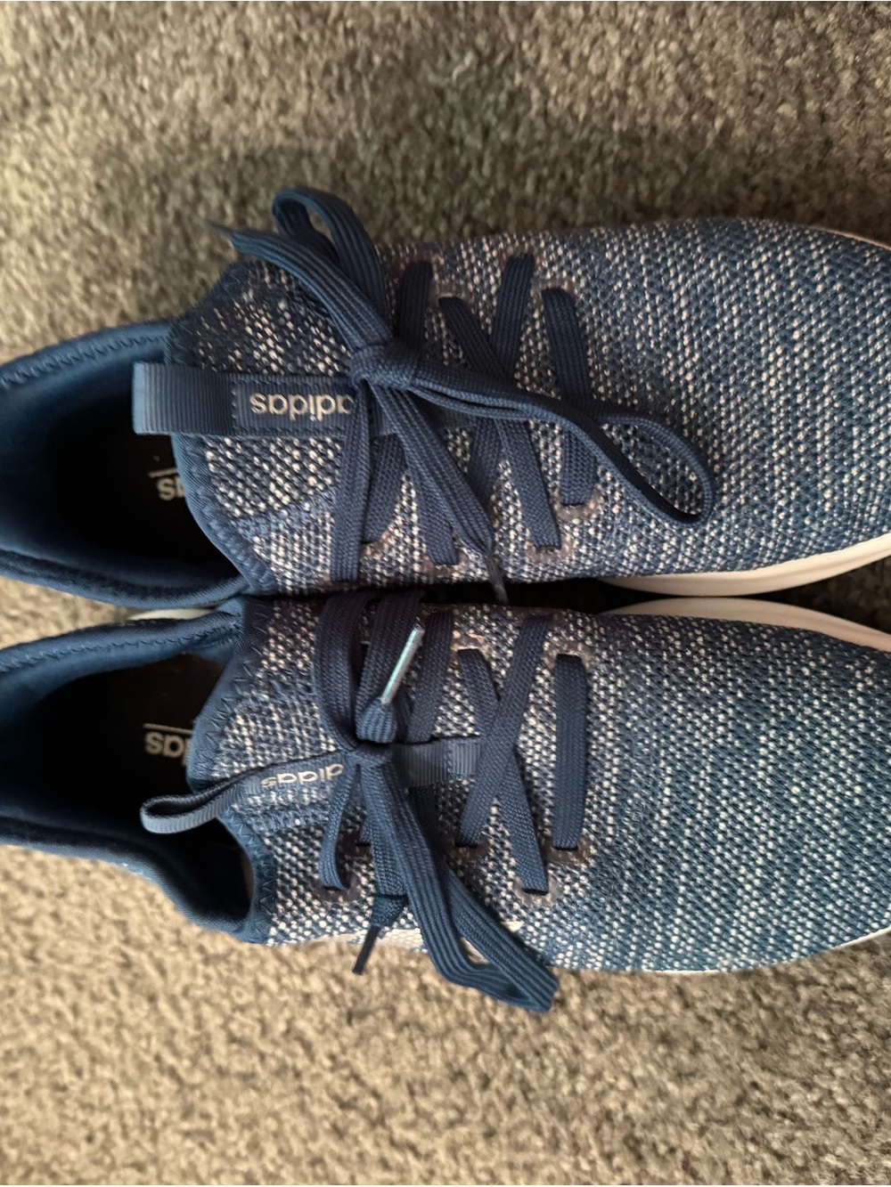 adidas Women's Navy Knit Lace-Up Sneakers